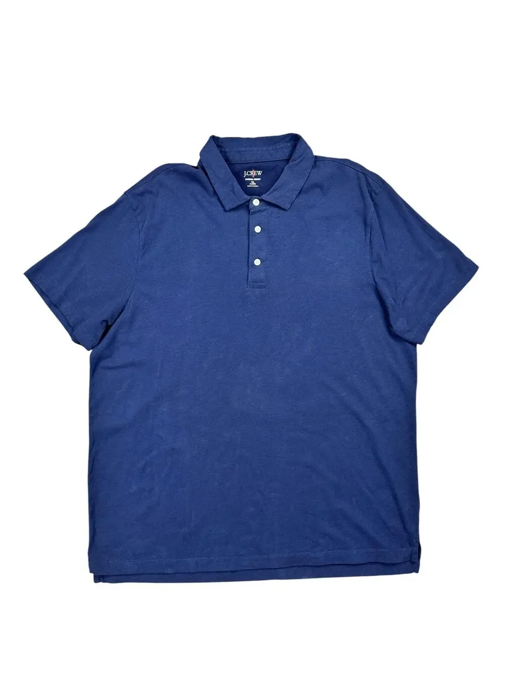 J. Crew Sueded Jersey Cotton Classic Polo Navy — Size XL